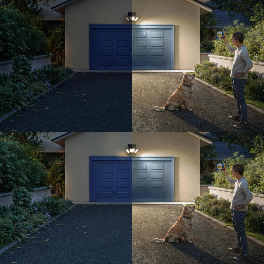 Philips - Applique murale solaire LED avec détecteur ZYREN LED/24,5W/3,7V 2600 mAh 3000K IP65