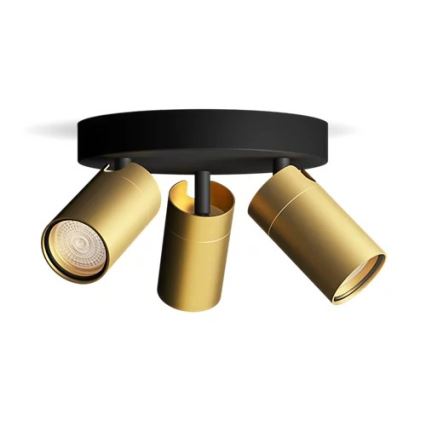 Philips - Badkamer spot IDRIS 3xGU10/5W/230V IP44 zwart/goud