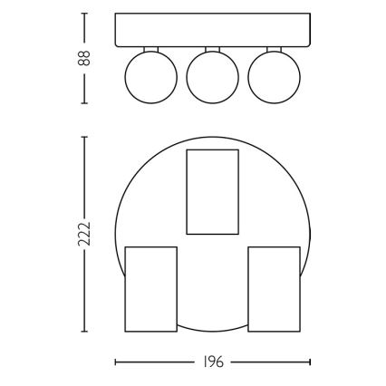Philips - Badkamer spot IDRIS 3xGU10/5W/230V IP44 zwart