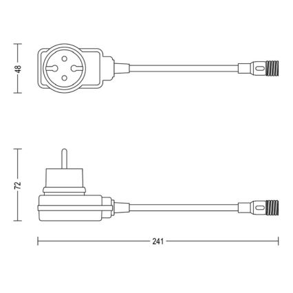 Philips - Buiten netstroomadapter GARDENLINK 12W/24/230V IP44