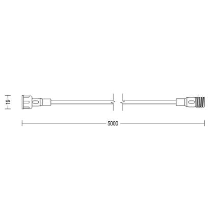 Philips - Buiten verlengkabel 5m IP67