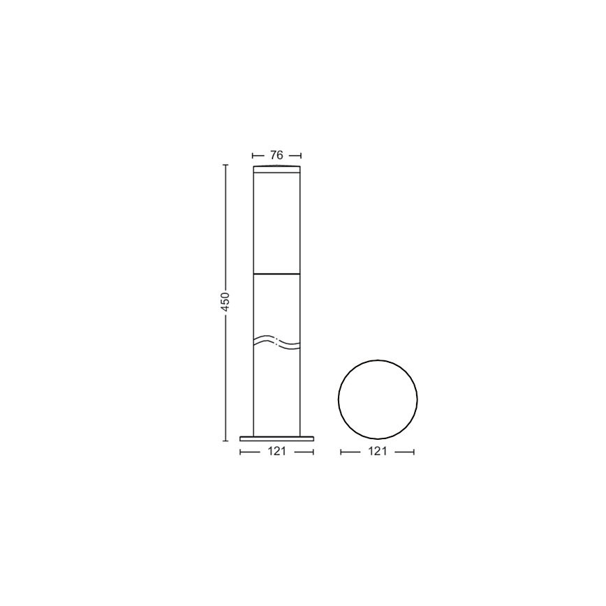 Philips - Buitenlamp UTRECHT 1xE27/20W/230V 45 cm IP44