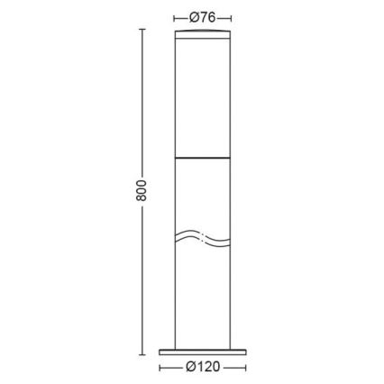 Philips - Buitenlamp UTRECHT 1xE27/20W/230V 80 cm IP44