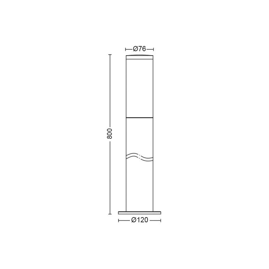 Philips - Buitenlamp UTRECHT 1xE27/20W/230V 80 cm IP44