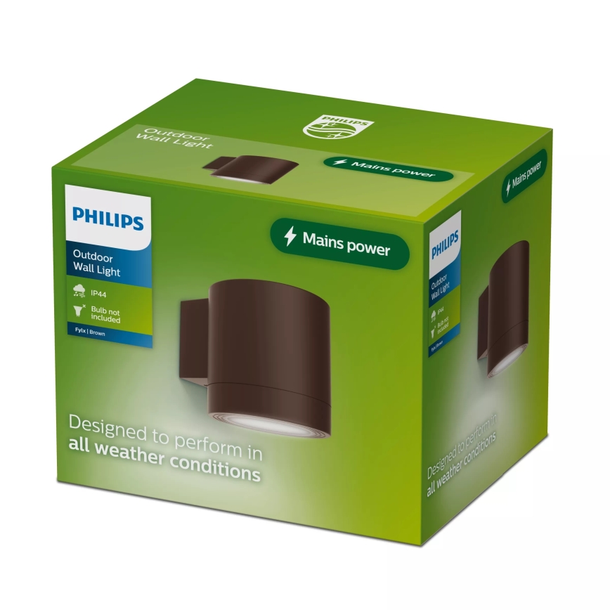 Philips - Buitenwandlamp FYLX 1xGU10/5W/230V bruin IP44