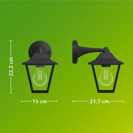 Philips - Buitenwandlamp JULI 1xE27/25W/230V IP44