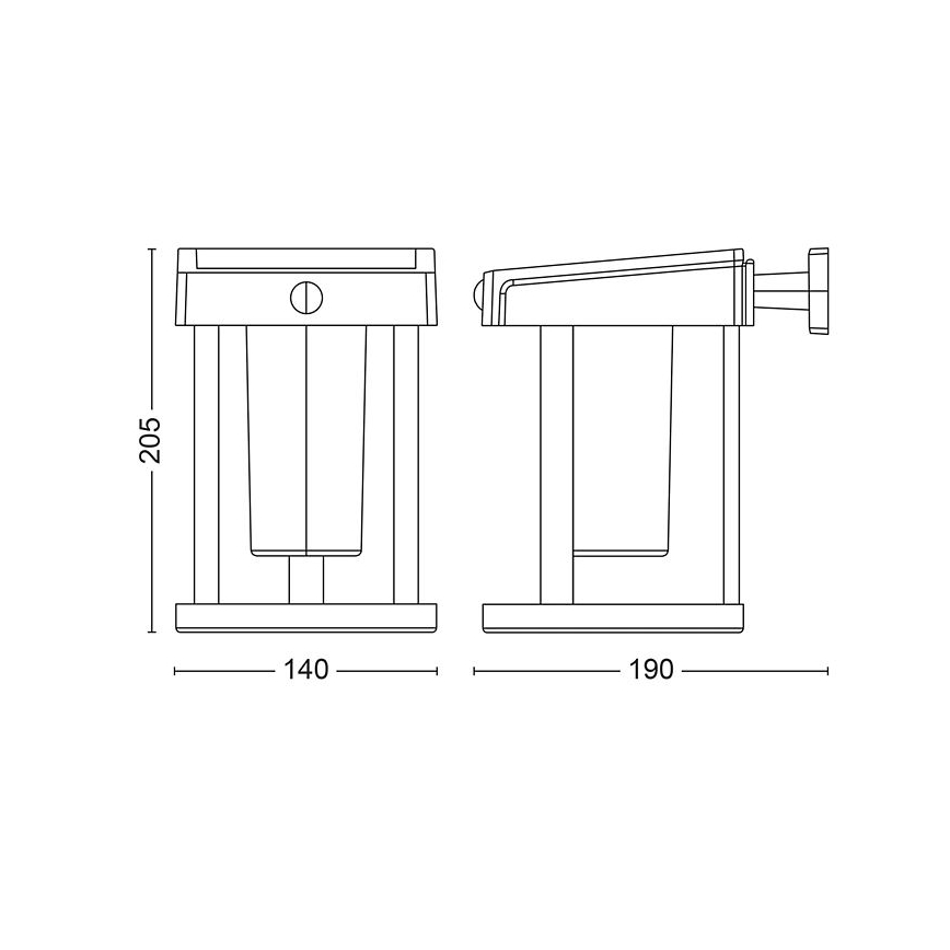 Philips - LED Solar Wandlamp met bewegings- en schemersensor CAMILL LED/1,4W/3,7V 2000 mAh IP44