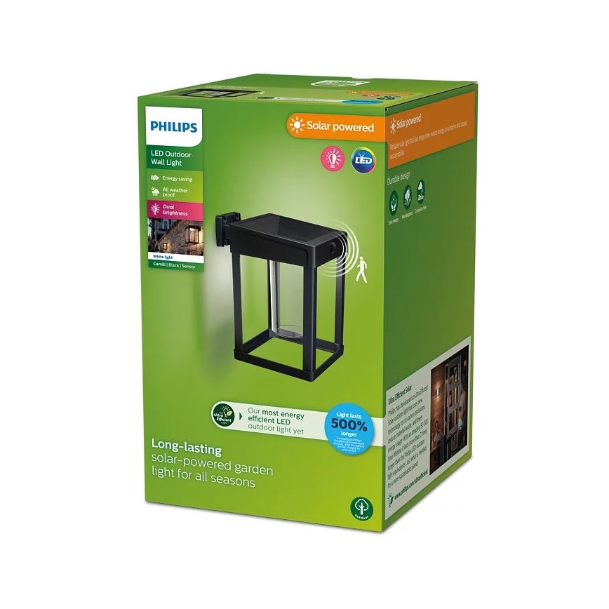 Philips - LED Solar Wandlamp met bewegings- en schemersensor CAMILL LED/1,4W/3,7V 2000 mAh IP44