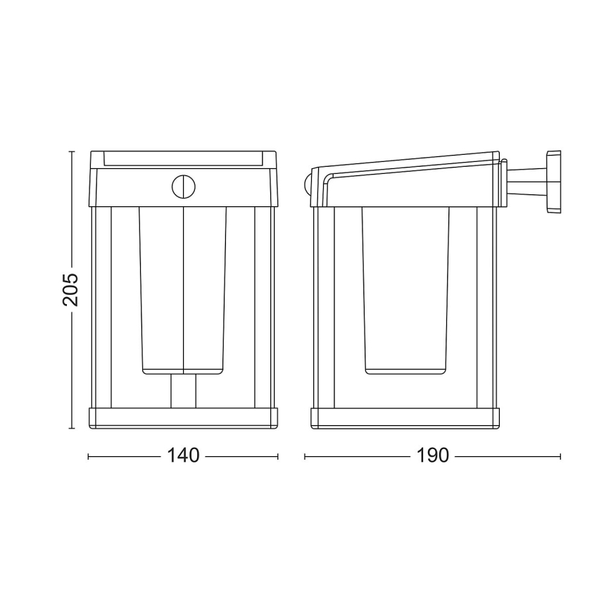 Philips - LED Solar Wandlamp met bewegings- en schemersensor CAMILL LED/1,4W/3,7V 2000 mAh IP44