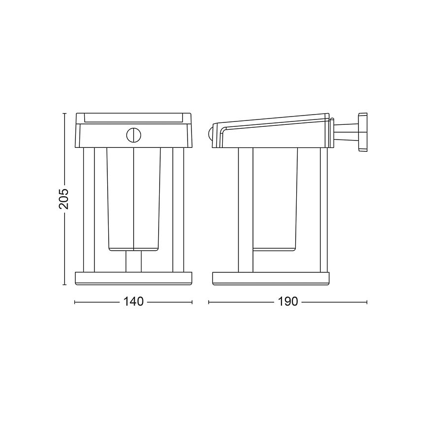 Philips - LED Solar Wandlamp met bewegings- en schemersensor CAMILL LED/1,4W/3,7V 2000 mAh IP44