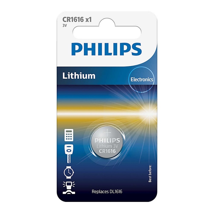 Philips CR1616/00B - Lithium knoopcel batterij CR1616 MINICELLS 3V 52mAh