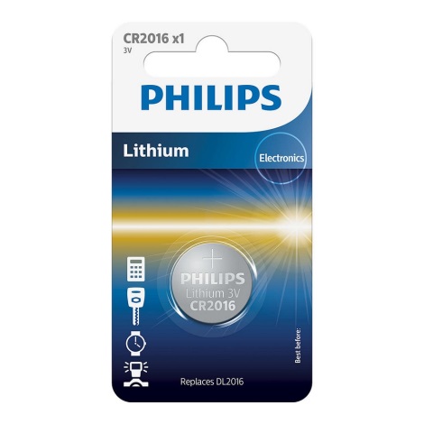 Philips CR2016/01B - Lithium knoopcel batterij CR2016 MINICELLS 3V 90mAh
