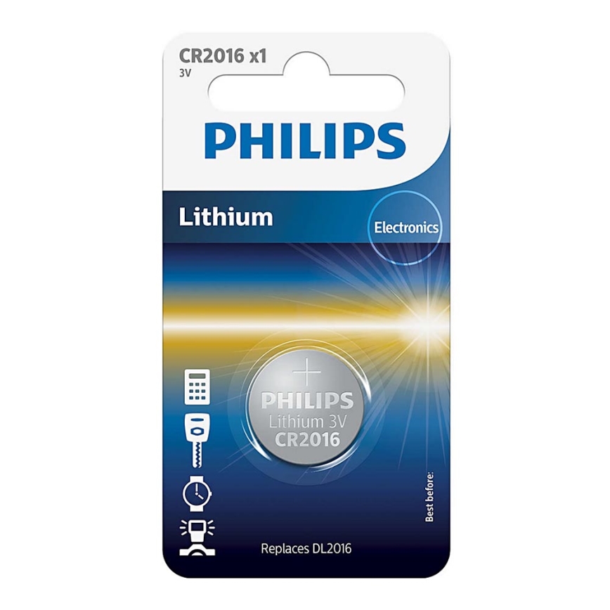 Philips CR2016/01B - Lithium knoopcel batterij CR2016 MINICELLS 3V 90mAh