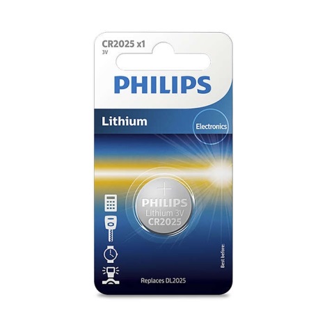 Philips CR2025/01B - Lithium batterij CR2025 MINICELLS 3V 165mAh