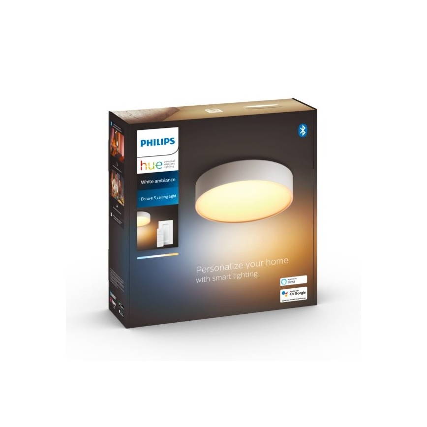 Philips - LED-dimbare plafondlamp Hue LED/9,6W/230V 2200–6500K Ø 261 mm wit + afstandsbediening