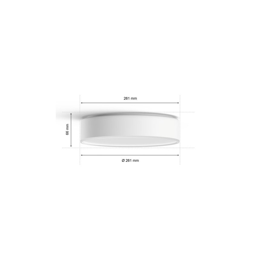 Philips - LED-dimbare plafondlamp Hue LED/9,6W/230V 2200–6500K Ø 261 mm wit + afstandsbediening