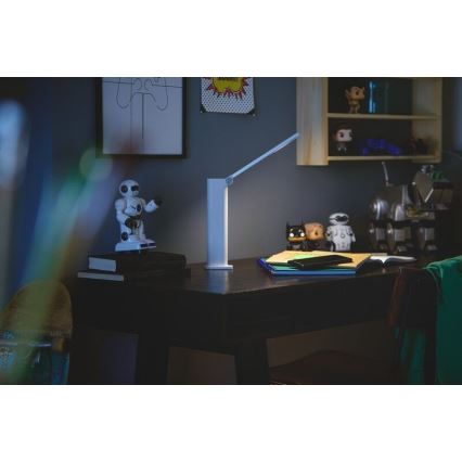 Philips - Dimbaar LED touch tafellampje AMBER LED/5W/5V 1800 mAh wit