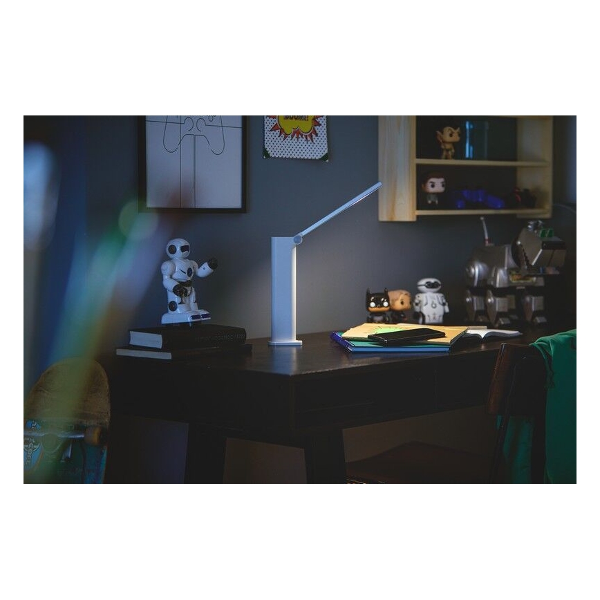 Philips - Dimbaar LED touch tafellampje AMBER LED/5W/5V 1800 mAh wit