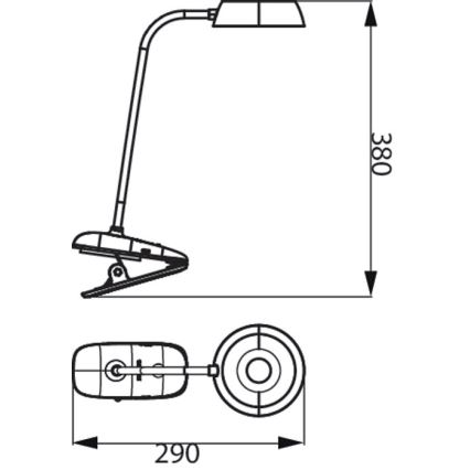 Philips - Dimbare LED lamp met klem DONUTCLIP LED/3W/5V 1200 mAh CRI 90 roze