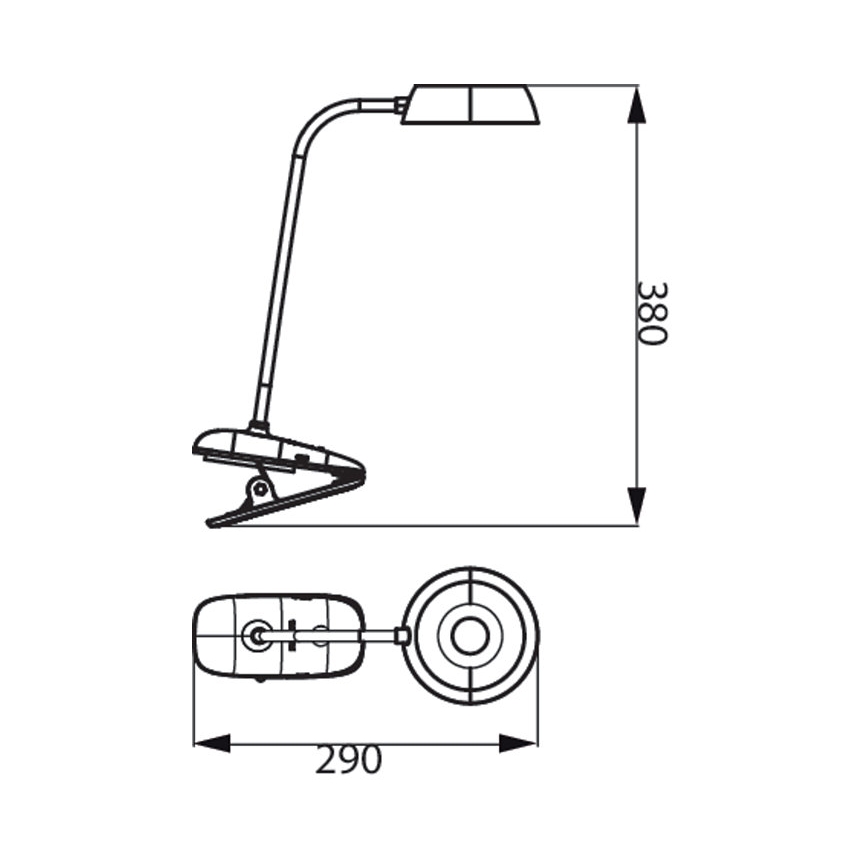 Philips - Dimbare LED lamp met klem DONUTCLIP LED/3W/5V 1200 mAh CRI 90 roze