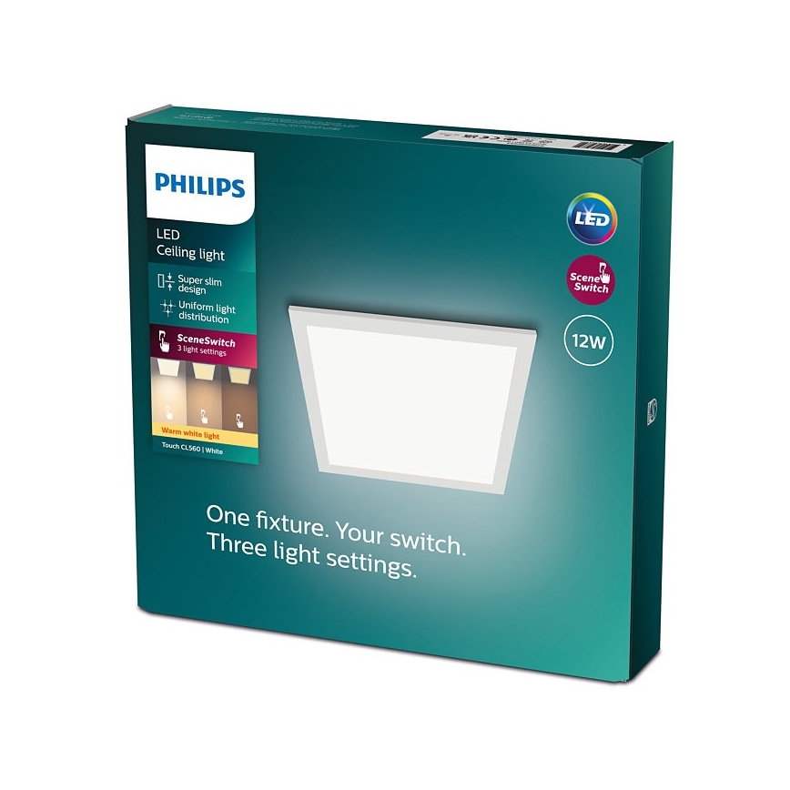 Philips - Dimbare LED Plafond Lamp SCENE SWITCH LED/12W/230V 2700K