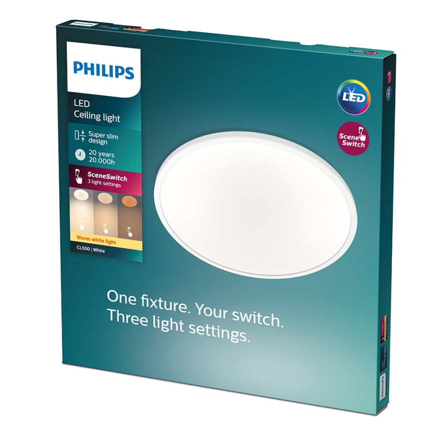 Philips - Dimbare LED-plafondlamp CLEAR LED/18W/230V 2700K