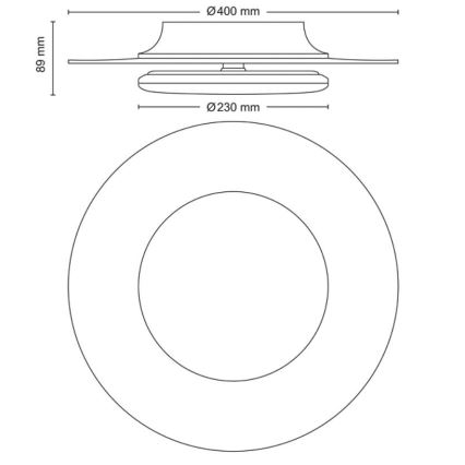 Philips- Dimbare LED Plafondlamp SCENE SWITCH LED/30W/230V 2700K zwart