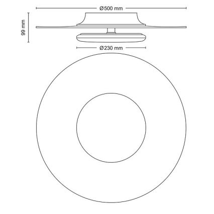 Philips- Dimbare LED Plafondlamp SCENE SWITCH LED/40W/230V 2700K zilver