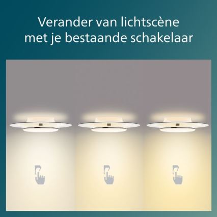 Philips- Dimbare LED Plafondlamp SCENE SWITCH LED/40W/230V 2700K zwart