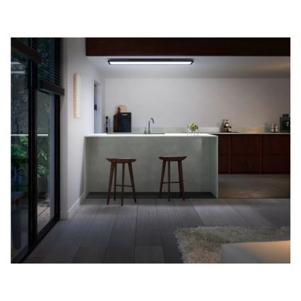 Philips - Dimbare LED plafondlamp Hue AURELLE LED/39W/230V 2200-6500K 120x30 cm zwart