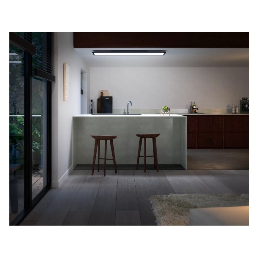 Philips - Dimbare LED plafondlamp Hue AURELLE LED/39W/230V 2200-6500K 120x30 cm zwart