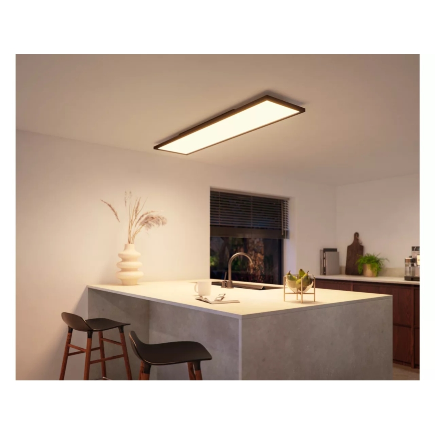 Philips - Dimbare LED plafondlamp Hue AURELLE LED/39W/230V 2200-6500K 120x30 cm zwart