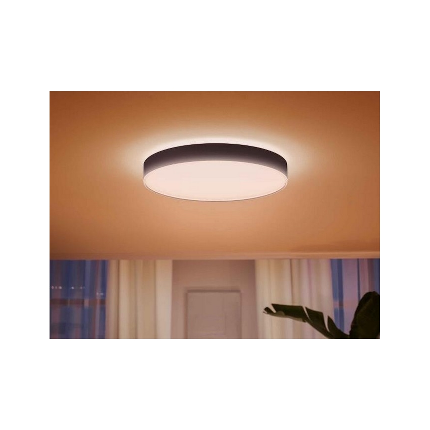 Philips - Dimbare LED plafondlamp Hue LED/48W/230V 2200-6500K diameter 551 mm zwart + afstandsbediening