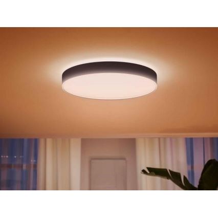 Philips - Dimbare Hue LED-plafondlamp 48W/230V 2200–6500K Ø 551 mm, zwart + afstandsbediening
