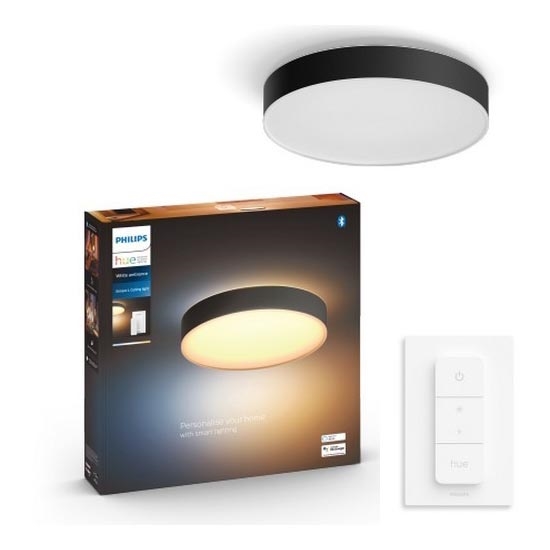 Philips - Dimbare LED plafondlamp Hue LED/33,5W/230V 2200-6500K diameter 425 mm zwart + afstandsbediening