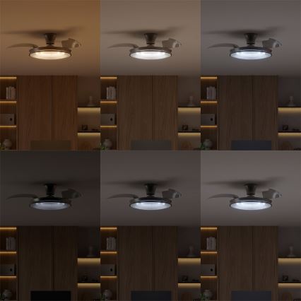 Philips - LED Dimbare plafondlamp met ventilator ATLAS LED/35W/230V mat chroom + afstandsbediening
