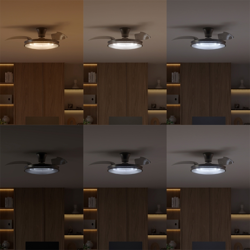 Philips - LED Dimbare plafondlamp met ventilator ATLAS LED/35W/230V mat chroom + afstandsbediening