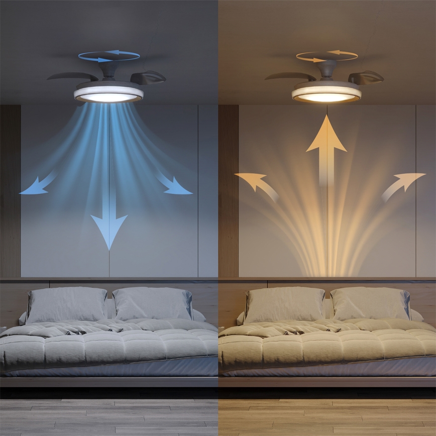 Philips - Dimbare LED-plafondlamp met ventilator BLISS LED/35W/230V goud + afstandsbediening