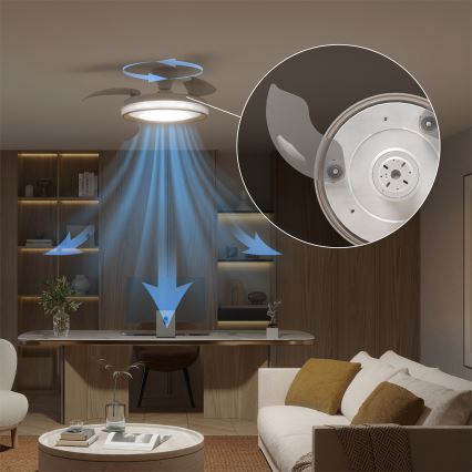 Philips - Dimbare LED-plafondlamp met ventilator BLISS LED/35W/230V goud + afstandsbediening