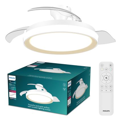 Philips - Dimbare LED-plafondlamp met ventilator BLISS LED/35W/230V goud + afstandsbediening