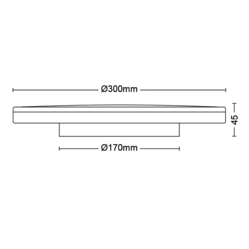 Philips - Dimbare LED plafondlamp SCENE SWITCH LED/18W/230V diameter 30 cm 2700K wit