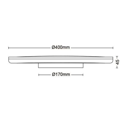 Philips - Dimbare LED plafondlamp SCENE SWITCH LED/22W/230V diameter 40 cm 2700K wit