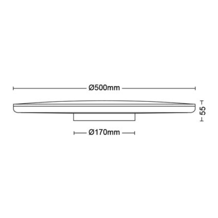 Philips - Dimbare LED plafondlamp SCENE SWITCH LED/36W/230V diameter 50 cm 2700K wit