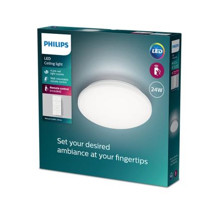 Philips - Dimbare LED Plafondlamp LED/24W/230V 2700-6500K + afstandsbediening