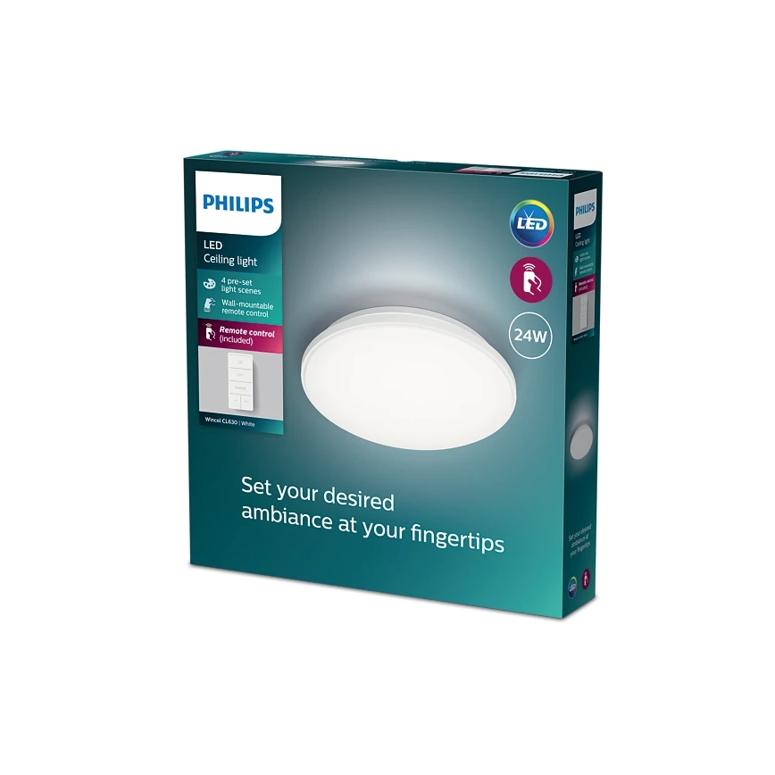 Philips - Dimbare LED Plafondlamp LED/24W/230V 2700-6500K + afstandsbediening