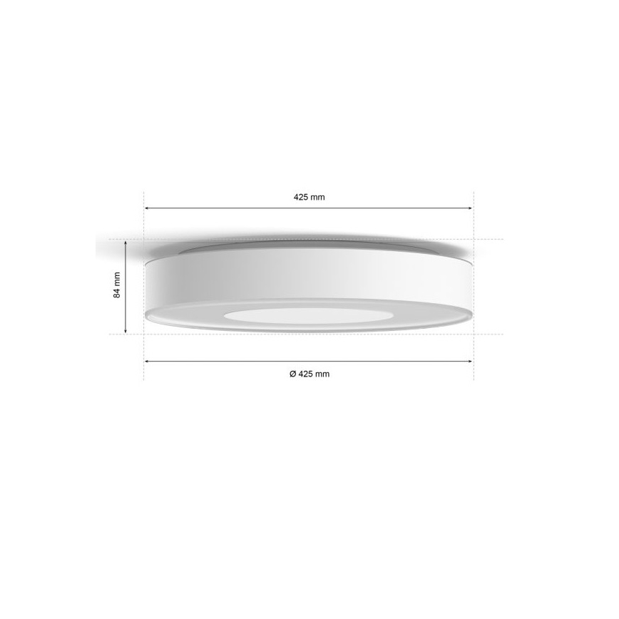 Philips - Dimbare LED RGB Plafond Lamp Hue INFUSE LED/52,5W/230V 2000-6500K d. 425 mm wit