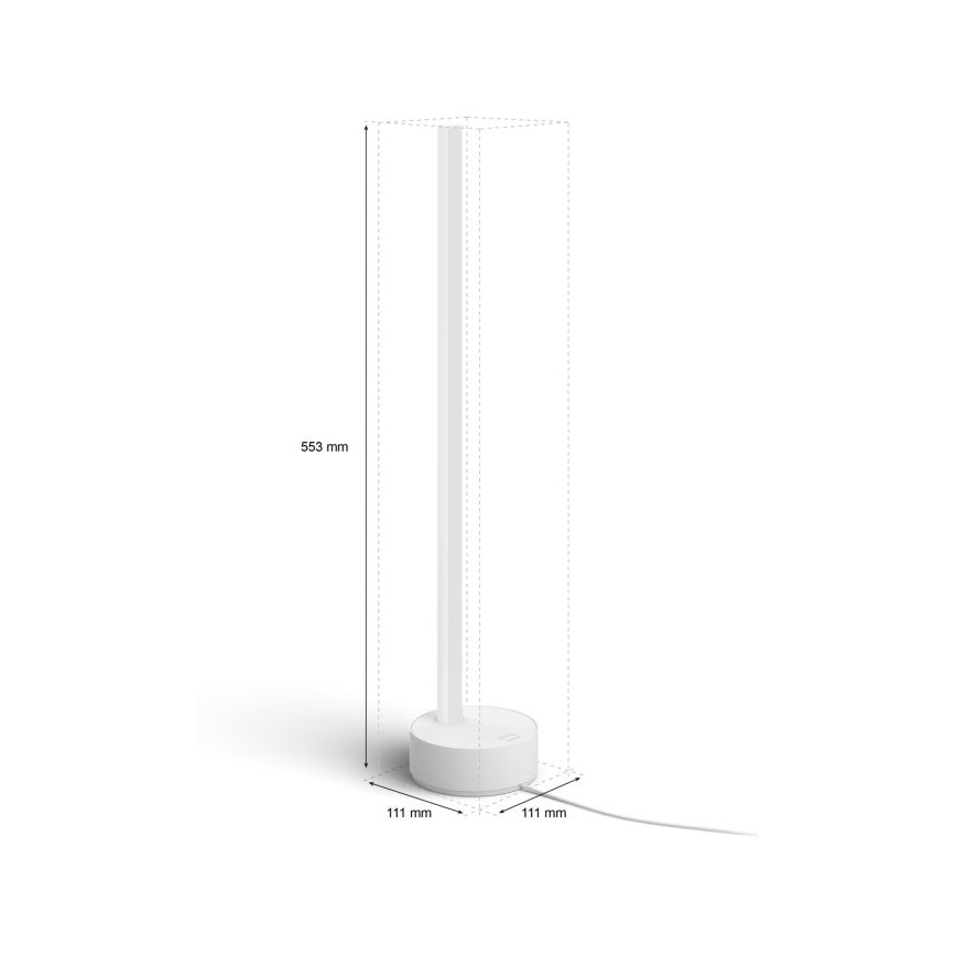Philips - Dimbare LED RGB Tafel Lamp Hue SIGNE LED/12W/230V 2000-6500K wit