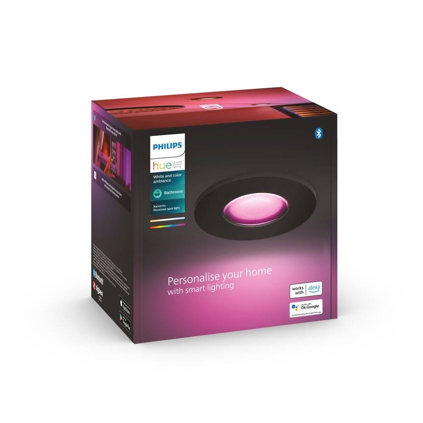 Philips - Dimbare LED RGBW Badkamer Inbouw Lamp Hue XAMENTO GU10/5,7W/230V IP44 2200-6500K