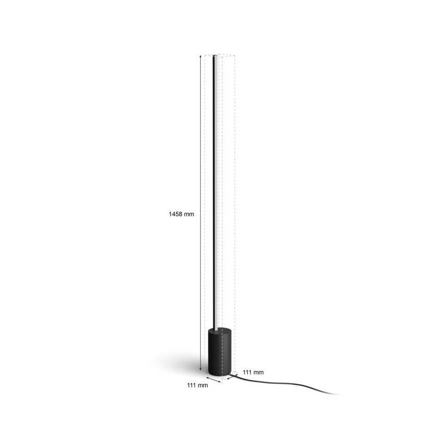 Philips - Dimbare LED RGBW Staande Lamp Hue SIGNE LED/29W/230V 2000-6500K zwart