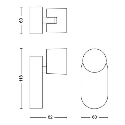 Philips - Dimbare LED wandspot LED/4,5W/230V